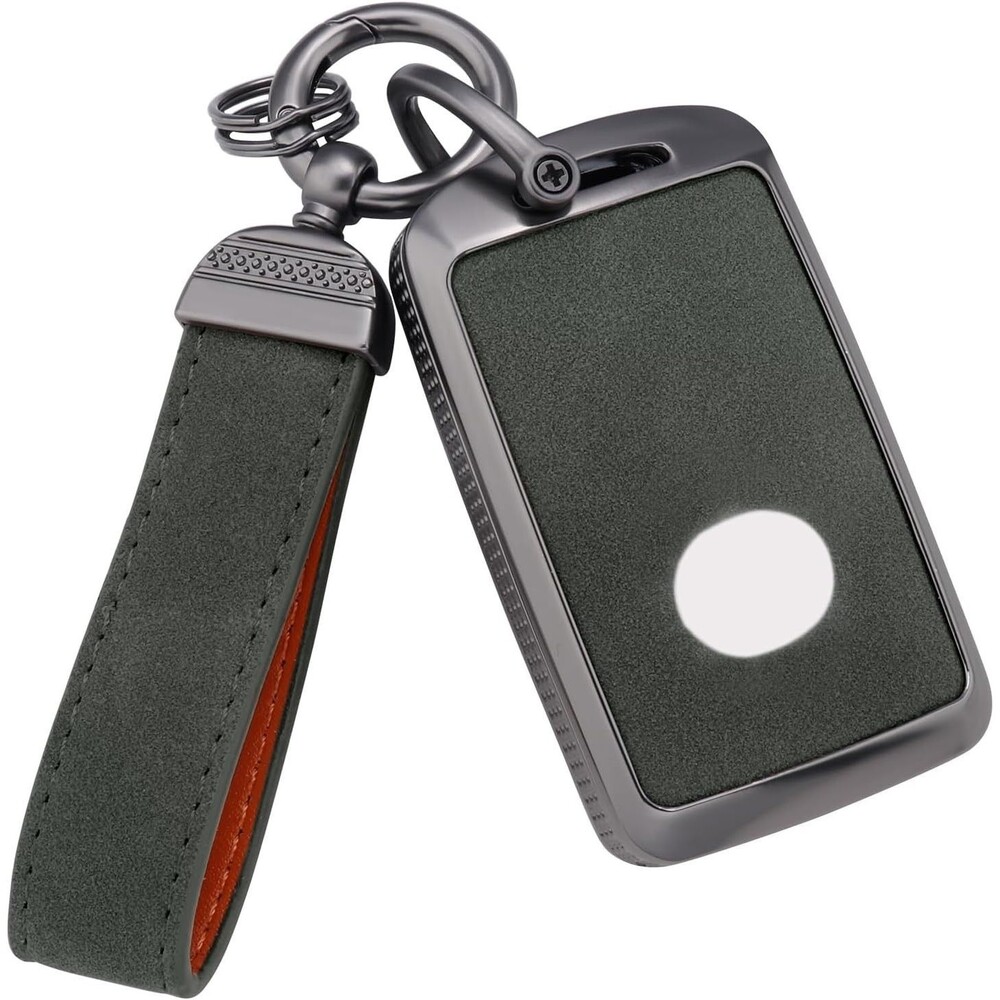 Compatible with Mazda Key Fob Cover with Keychain, Model1-Green, Model1-Green